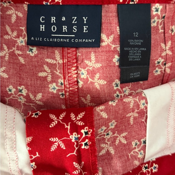 Liz Claiborne Red Floral Maxi Skirt - Picture 4 of 4